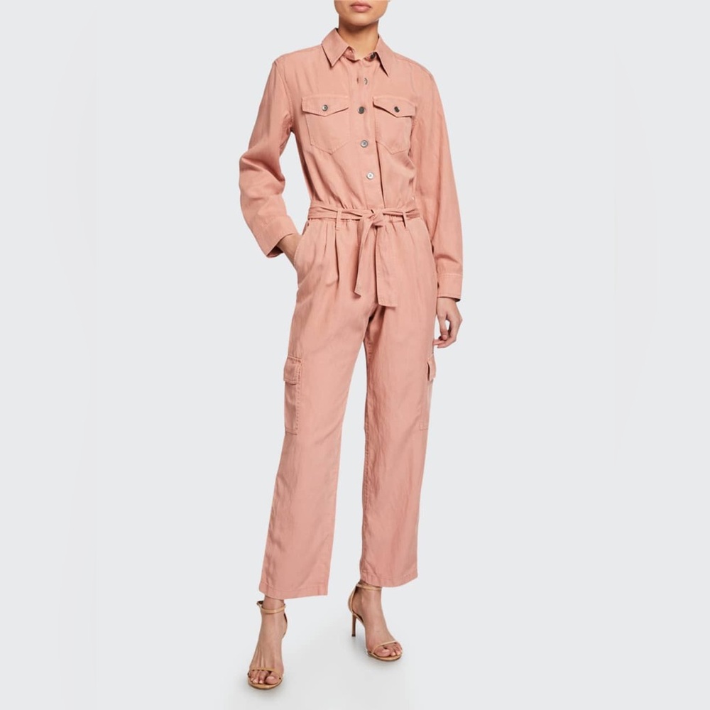 Alice + Olivia Pink Utility Jumpsuit with Belted Waist